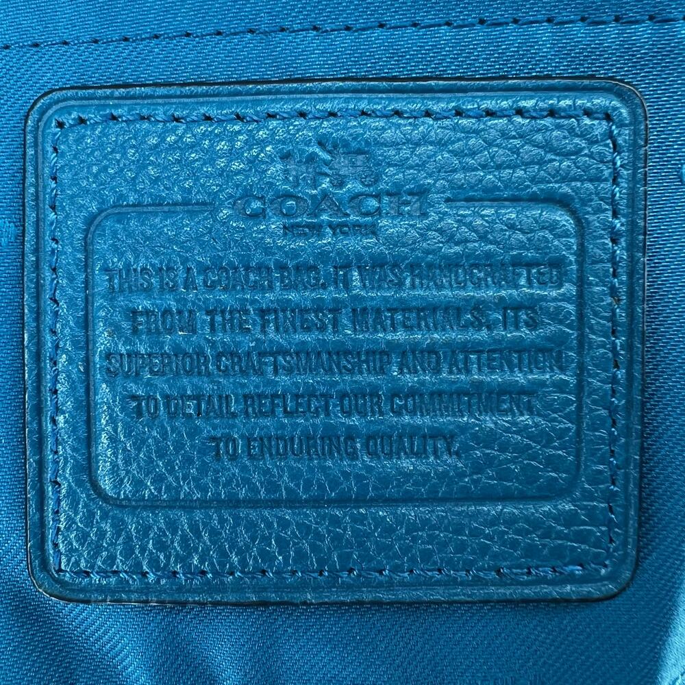 Coach Small Rhyder Pochette Blue Shearling Leather Crossbody Bag 36490 - Picture 5 of 12